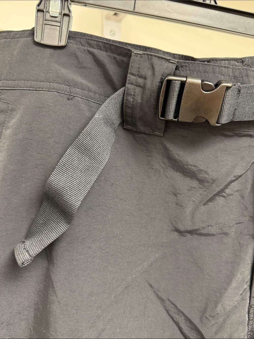 NWT XXL Tek Gear Black Men's Convertible Cargo Pants with Quick-Adjust Belt - Picture 16 of 16